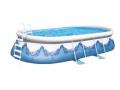 Hullámos díszítésű Quick-Up-Pool medence szett 610 x 366 x 122 cm